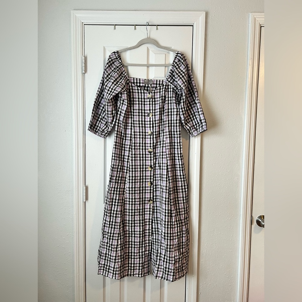 ASOS Plaid Button-Down Dress